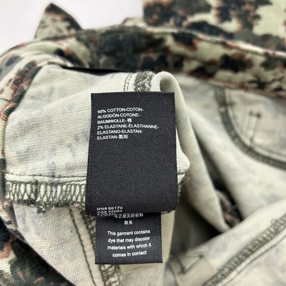 Anthropologie Pilcro High Rise Skinny Corduroy Pants Womens Size 28 Ankle Camo - Picture 11 of 11